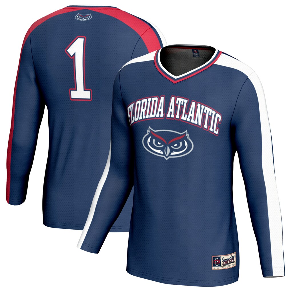 Youth GameDay Greats Navy #1 Florida Atlantic Owls Lightweight Collegiate Volleyball Fashion Jersey - Jersey