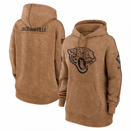 Women's Jacksonville Jaguars Nike Brown 2023 Salute to Service Pullover Hoodie - Jersey