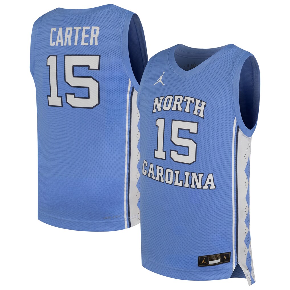 Youth Nike Vince Carter Carolina Blue North Carolina Tar Heels Replica Basketball Jersey - Jersey