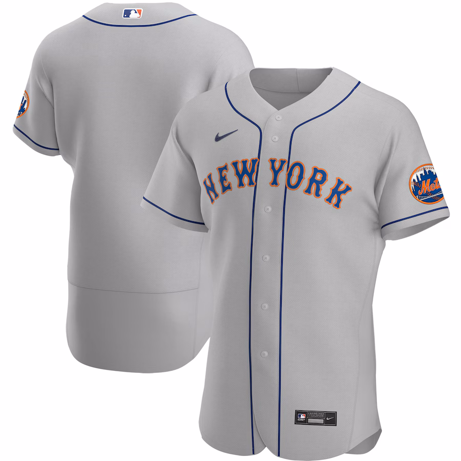 Men's New York Mets Nike Gray Road Authentic Team Jersey - Jersey