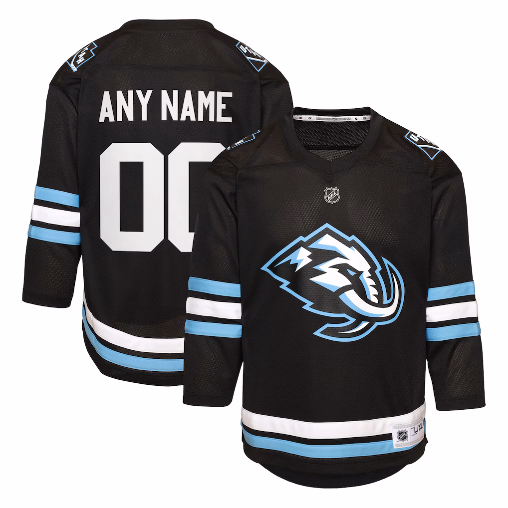 Youth Utah Mammoth Black Home Replica Custom Jersey - Jersey