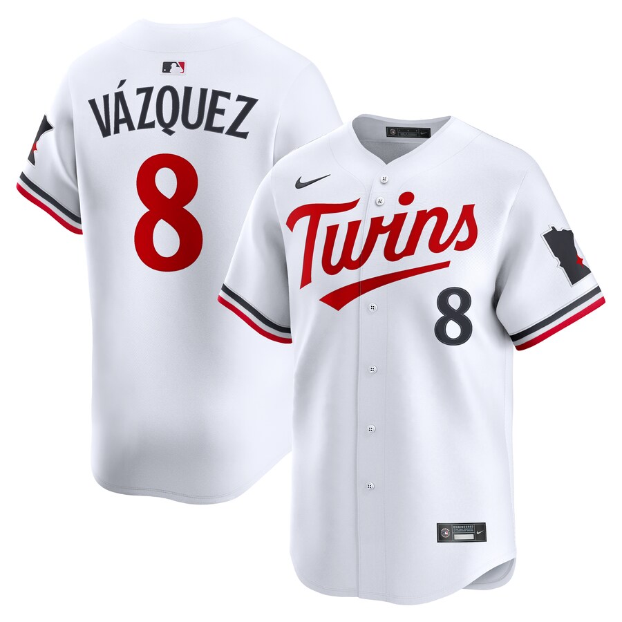 Men's Minnesota Twins Christian Vázquez Nike White Home Limited Jersey - Jersey