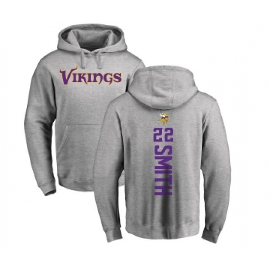Football Minnesota Vikings #22 Harrison Smith Ash Backer Pullover Hoodie - Jersey