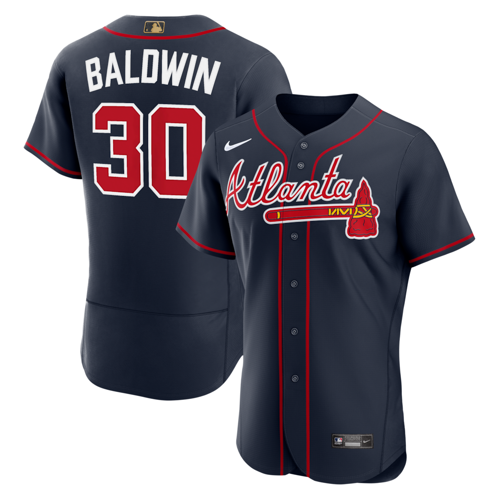 Men's Atlanta Braves Drake Baldwin Nike Navy Alternate MLB Awards Authentic Jersey - Jersey