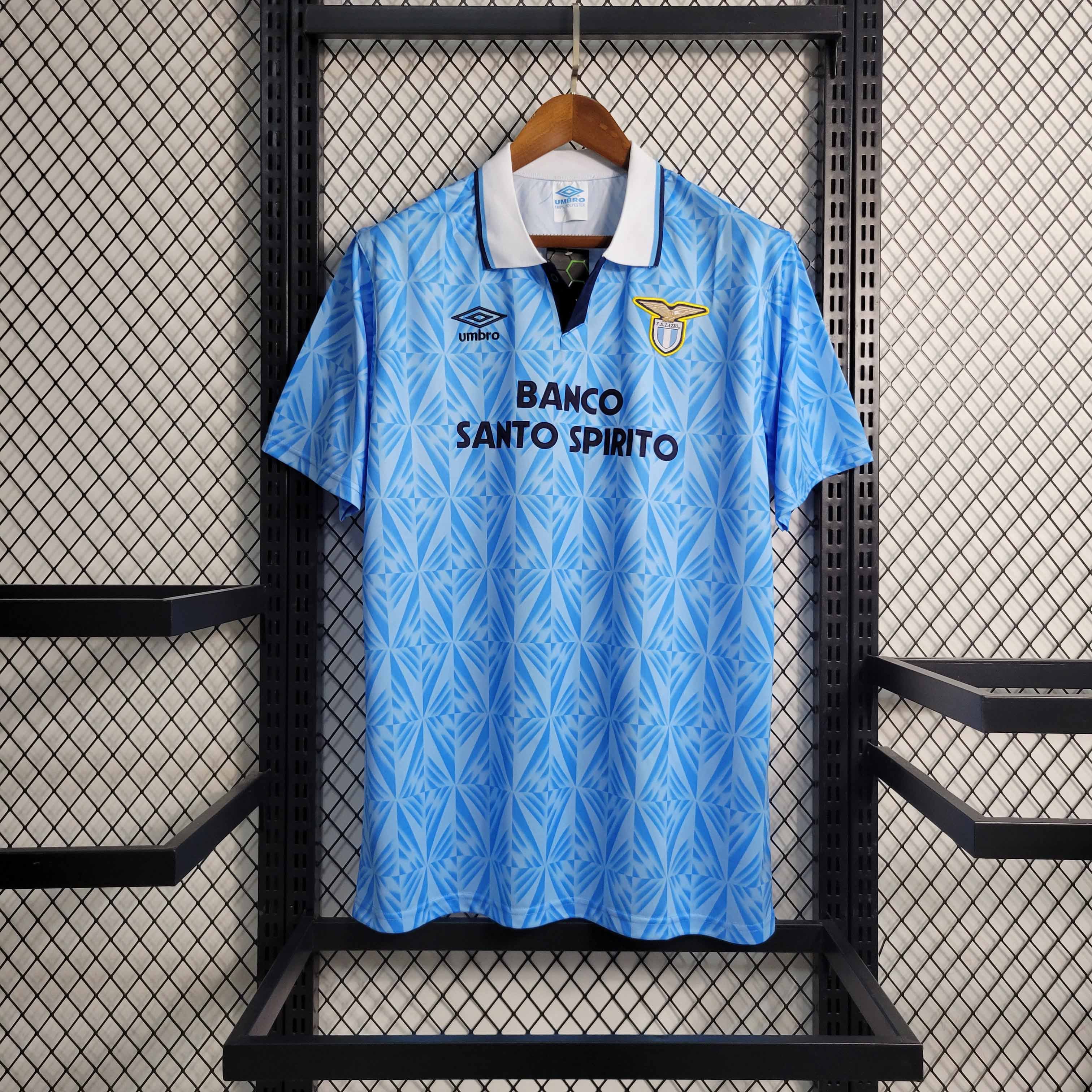 Lazio Retro Soccer Jersey Home Custom Shirt 1991/92 - Jersey