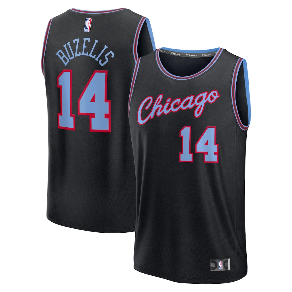 Youth Chicago Bulls Matas Buzelis Fanatics Black 2025/26 City Edition Fastbreak Jersey - Jersey