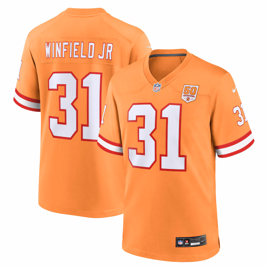 Men's Tampa Bay Buccaneers Antoine Winfield Jr. Nike Creamsicle 50th Season Game Jersey - Jersey