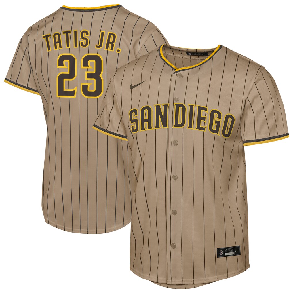 Youth San Diego Padres Fernando Tatis Jr. Nike Khaki Alternate Replica Jersey - Jersey