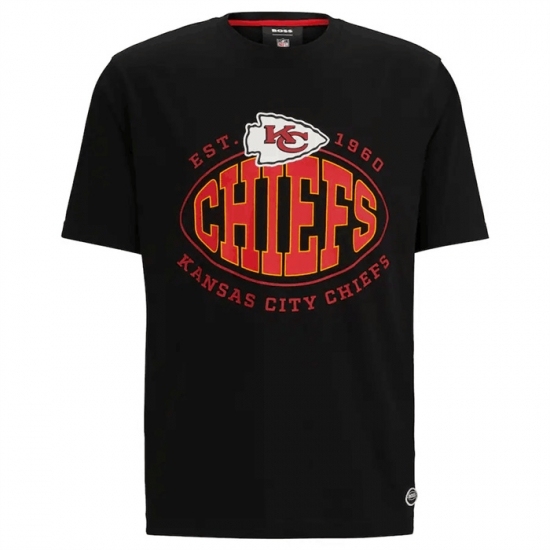 Men's Kansas City Chiefs Black BOSS X Trap T Shirt - Jersey
