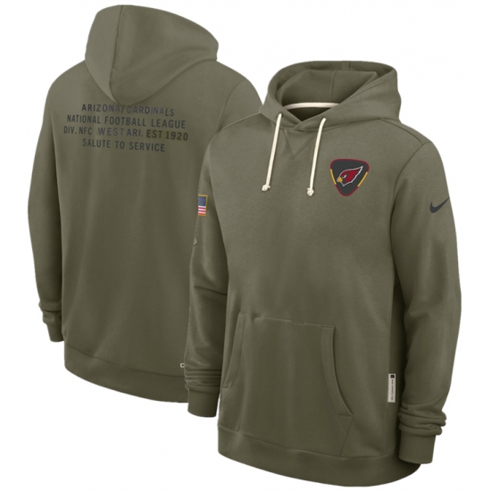 Men's Arizona Cardinals Olive 2025 Salute to Service Pullover Hoodie - Jersey