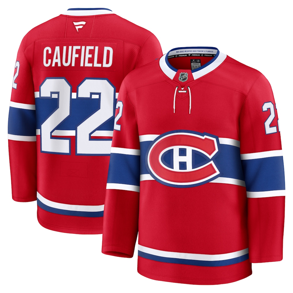 Men's Montreal Canadiens Cole Caufield Fanatics Red Home Premium Jersey - Jersey
