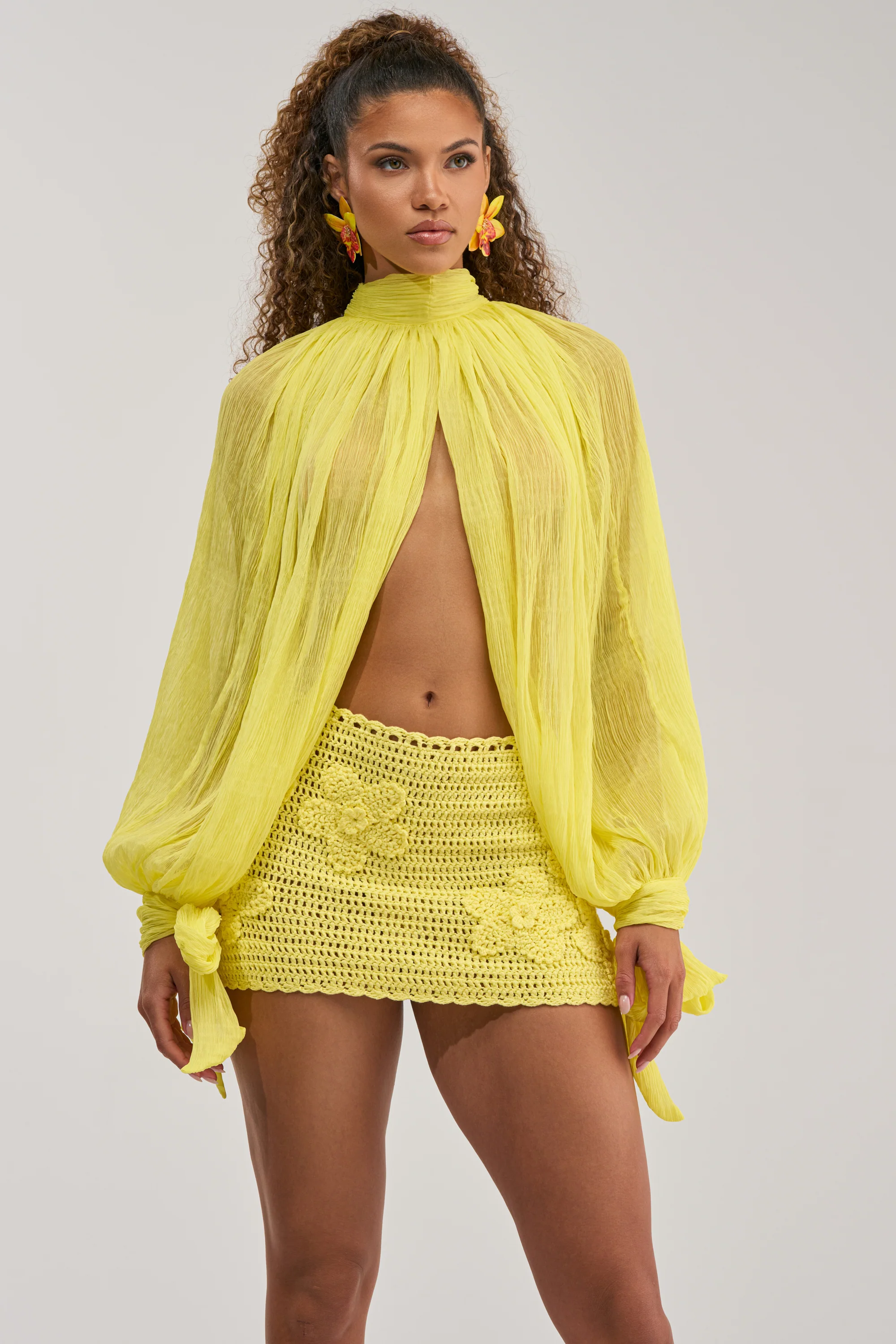 HELLO SUNSHINE CHIFFON BLOUSE - Akira Wear