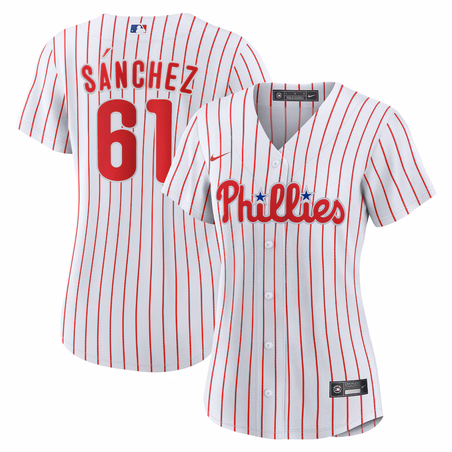 Women's Philadelphia Phillies Cristopher Sanchez Nike White Home Replica Jersey - Jersey