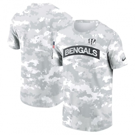 Men's Cincinnati Bengals 2024 Arctic Camo Salute To Service Performance T-Shirt - Jersey