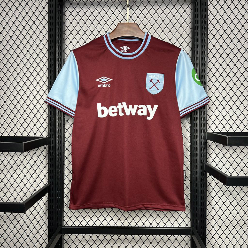 West Ham United Football Jersey Home Custom Shirt 2024/25 - Jersey