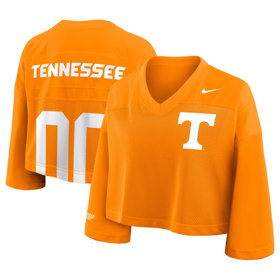 Women's Nike Tennessee Orange Tennessee Volunteers Cropped Mesh Fashion Jersey - Jersey