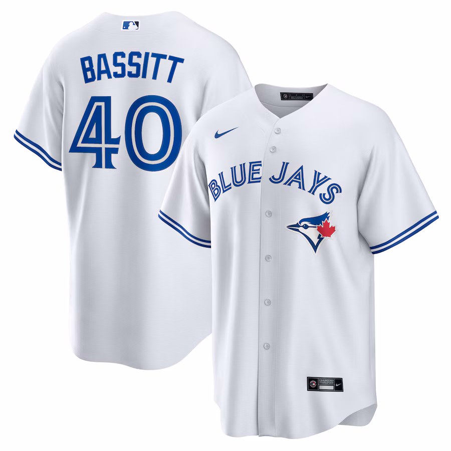 Men's Toronto Blue Jays Chris Bassitt Nike White Home Replica Jersey - Jersey