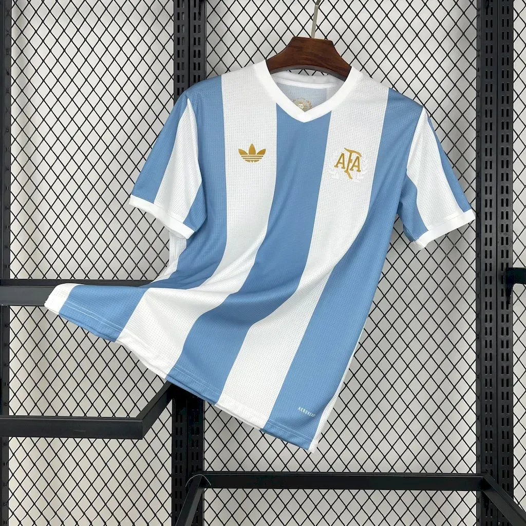 Argentina Soccer Jersey Custom Shirt 2024 50th Anniversary - Jersey