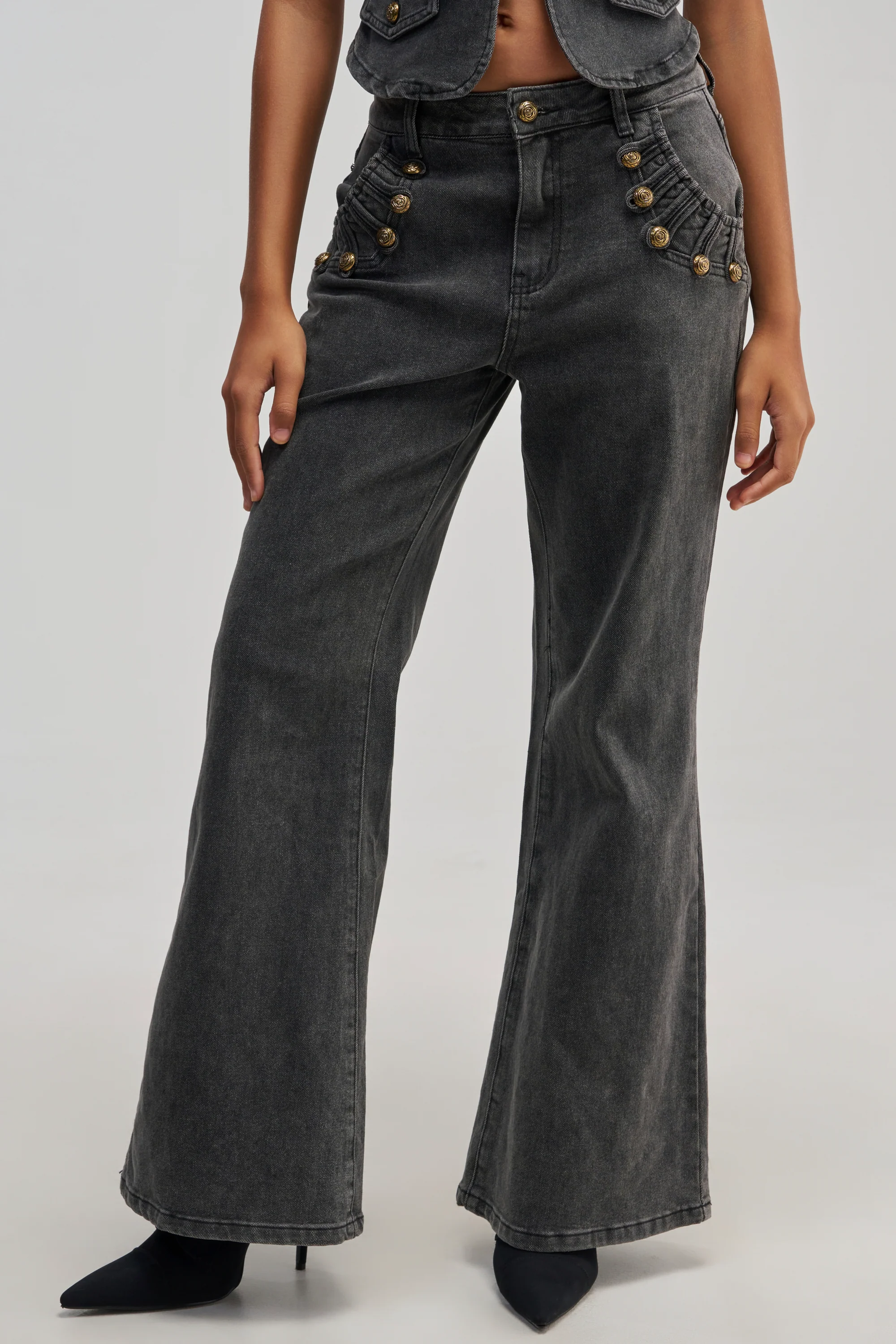 AHEAD OF THE CURVE MILITARY DENIM PANT - Akira Wear