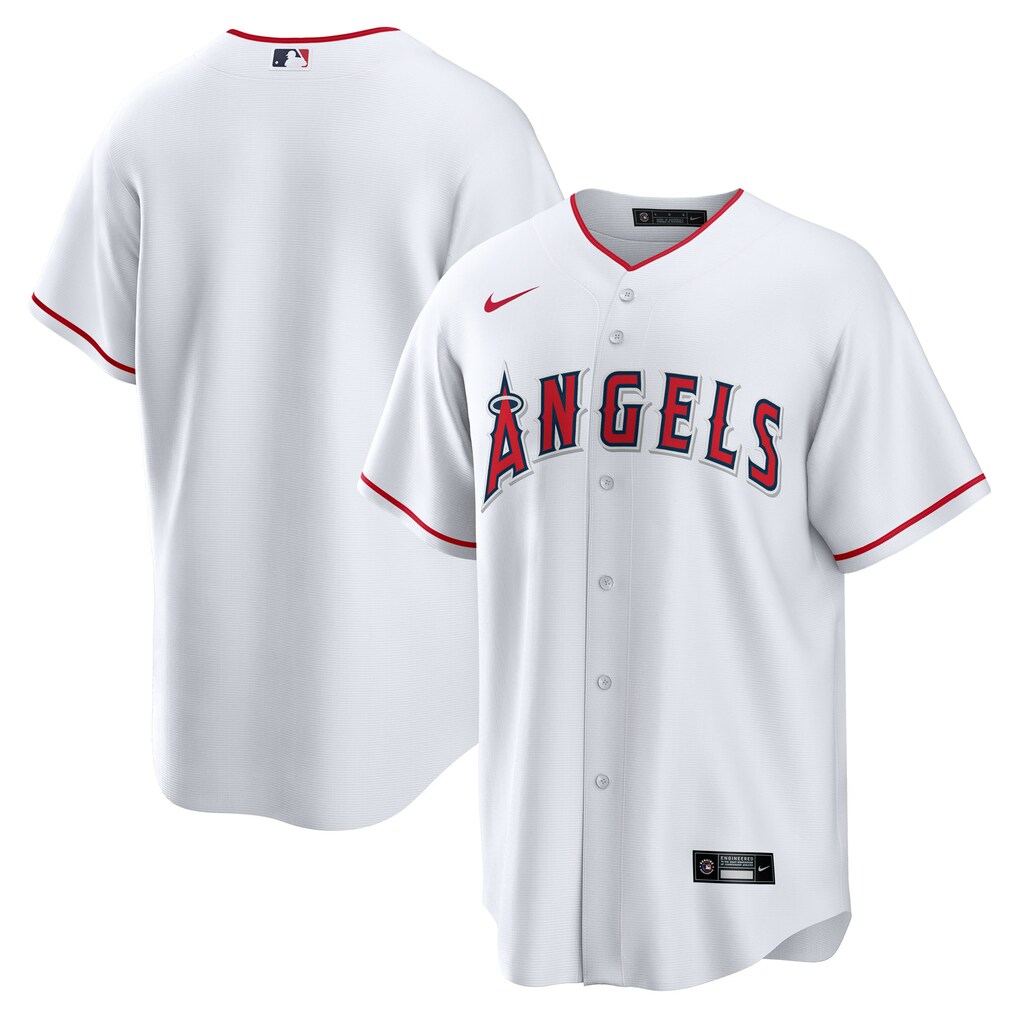 Men's Los Angeles Angels Nike White Home Big & Tall Replica Jersey - Jersey