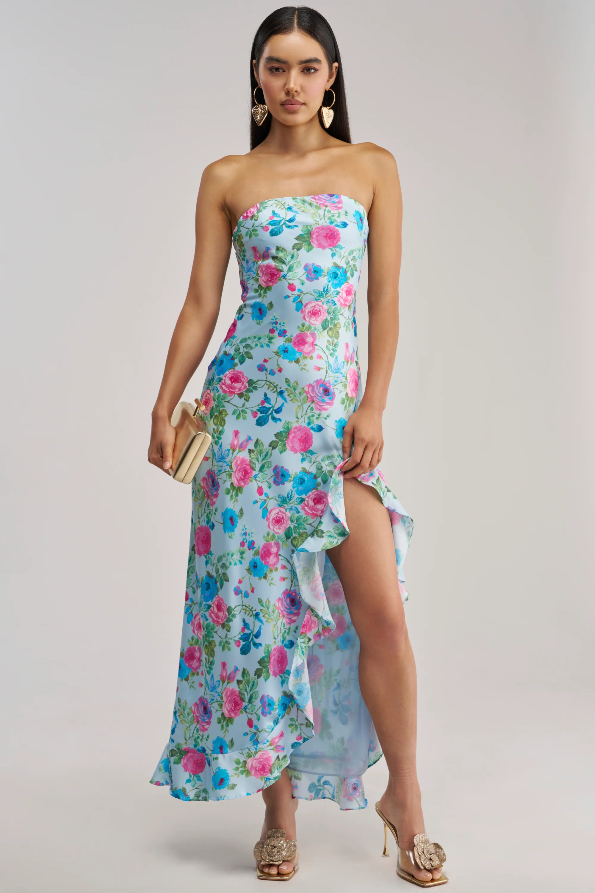 SHE IS THE MOMENT FLORAL MAXI DRESS - Akira Wear