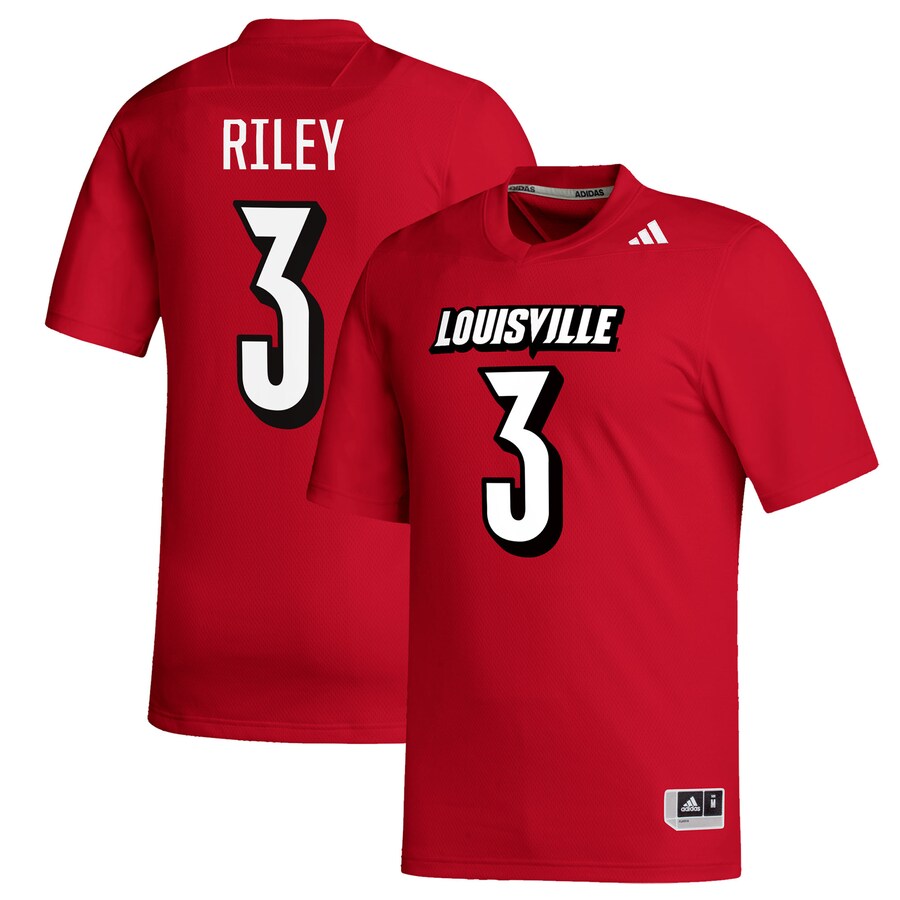 Men's adidas Quincy Riley Red Louisville Cardinals Replica Football Alumni Jersey - Jersey