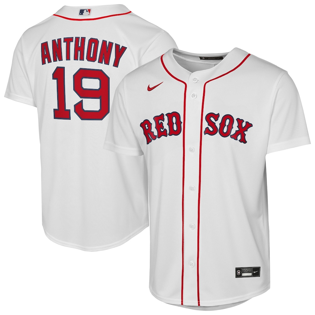 Youth Boston Red Sox Roman Anthony Nike White Home Baseline Jersey - Jersey