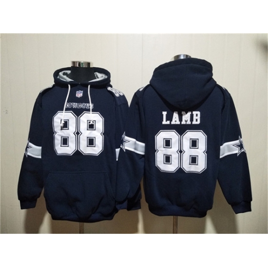 Men's Dallas Cowboys #88 CeeDee Lamb Navy Ageless Must-Have Lace-Up Pullover Hoodie - Jersey