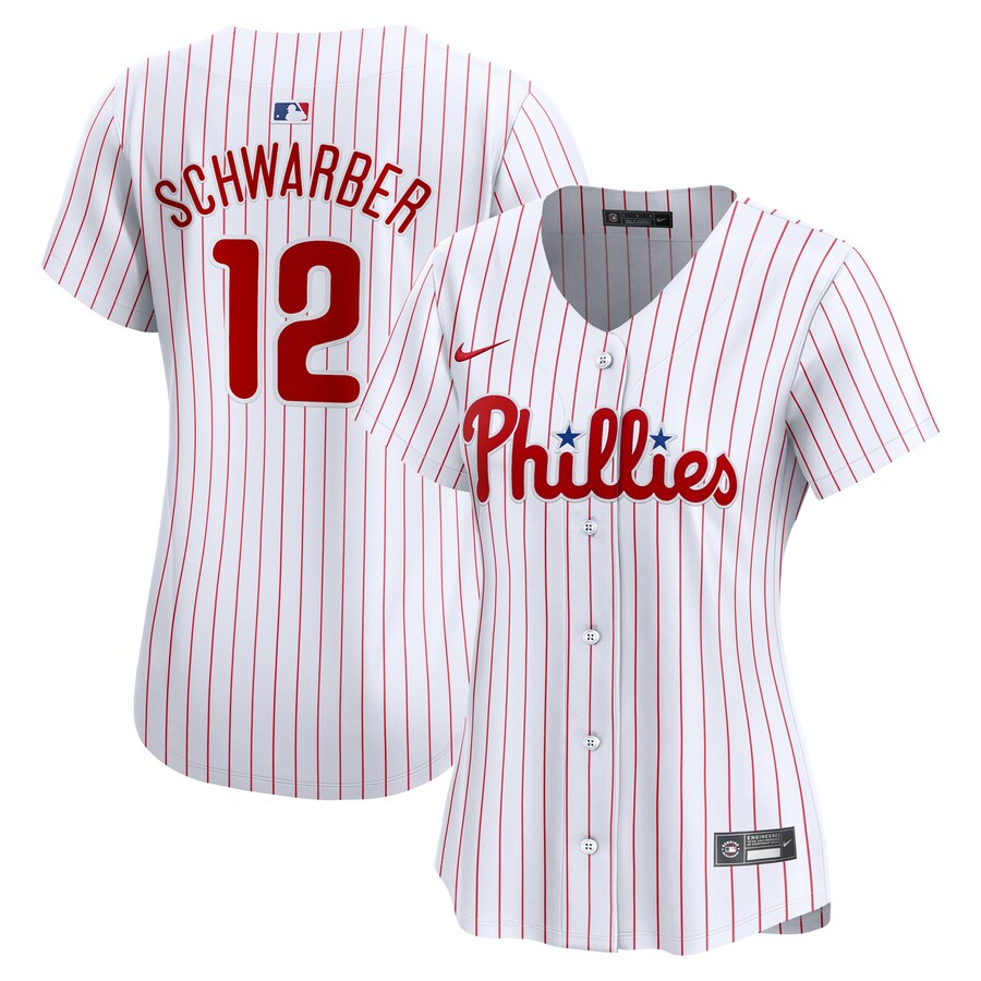 Women's Philadelphia Phillies Kyle Schwarber Nike White Home Limited Player Jersey - Jersey