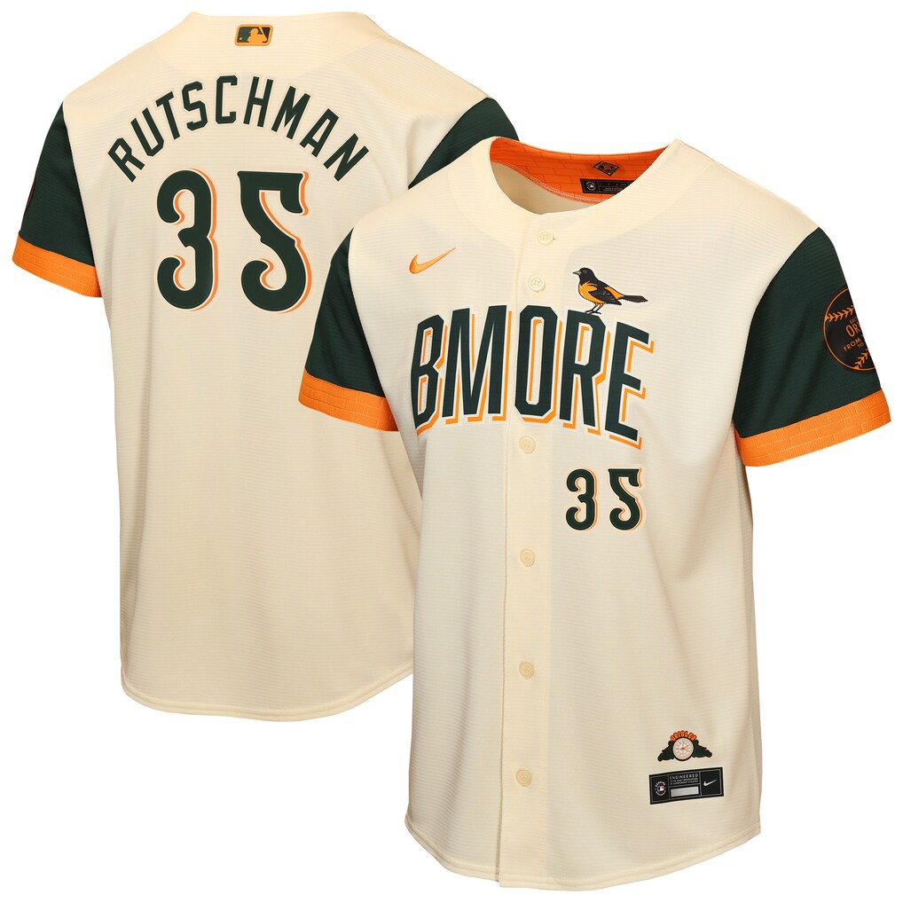 Youth Baltimore Orioles Adley Rutschman Nike Cream 2026 City Connect Stadium Jersey - Jersey