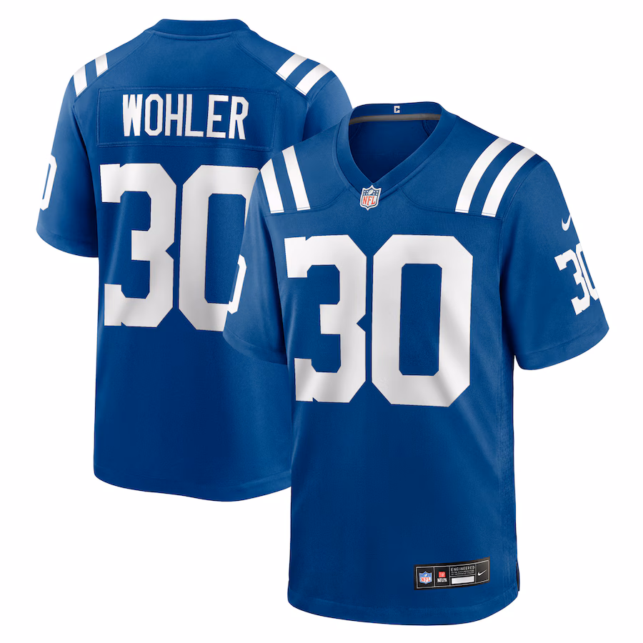 Men's Indianapolis Colts Hunter Wohler Nike Royal Team Game Jersey - Jersey