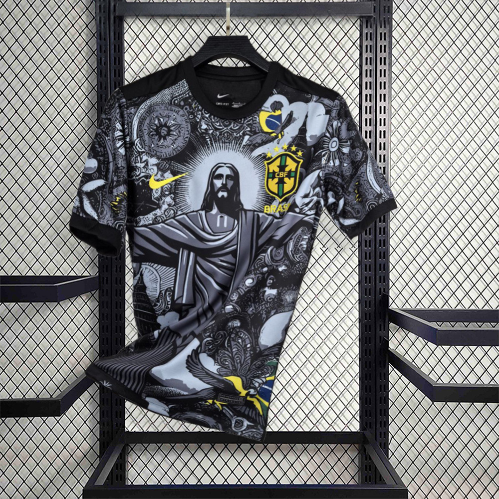 Brazil Soccer Jersey Jesus Custom Shirt 2024 - Jersey