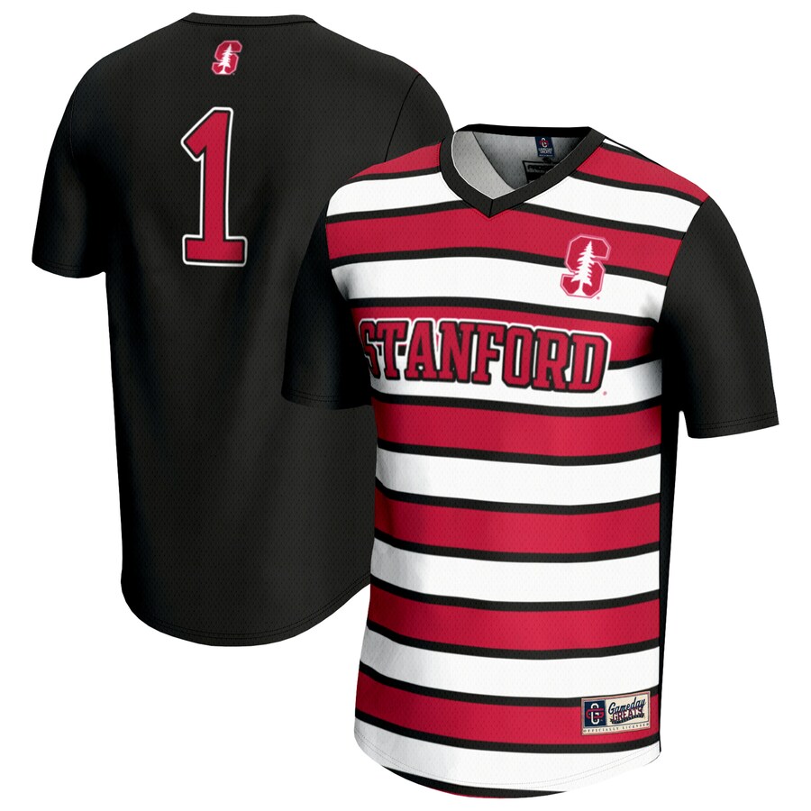 Youth GameDay Greats #1 Black Stanford Cardinal Lightweight Soccer Fashion Jersey - Jersey