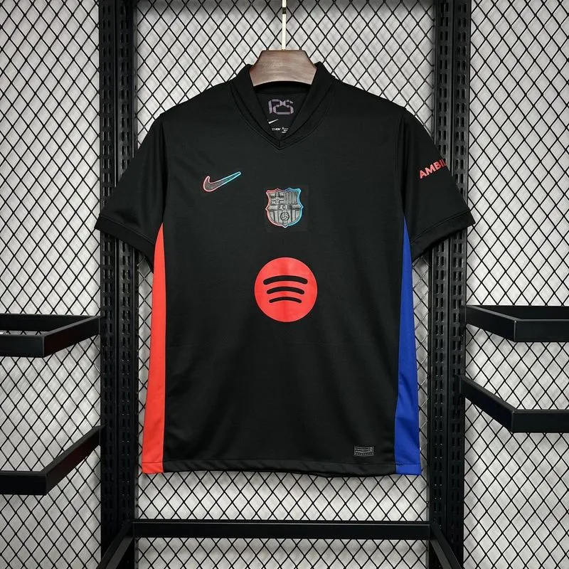 Barcelona Soccer Jersey Away Custom Shirt 2024/25 Spotify Logo Without Text - Jersey