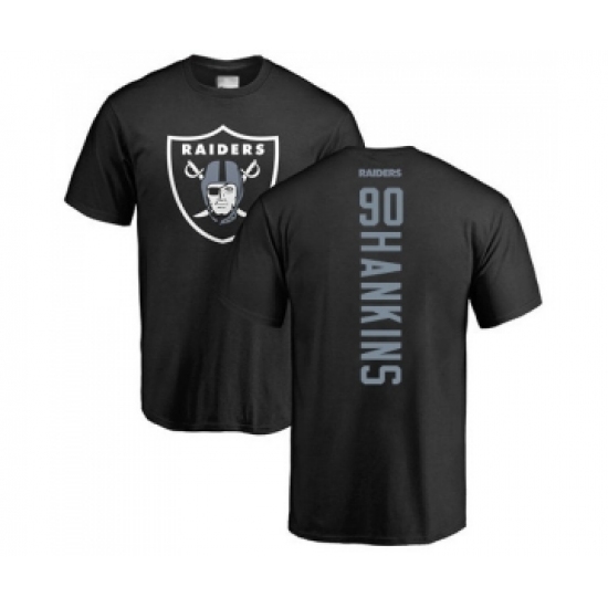 Football Oakland Raiders #90 Johnathan Hankins Black Backer T-Shirt - Jersey