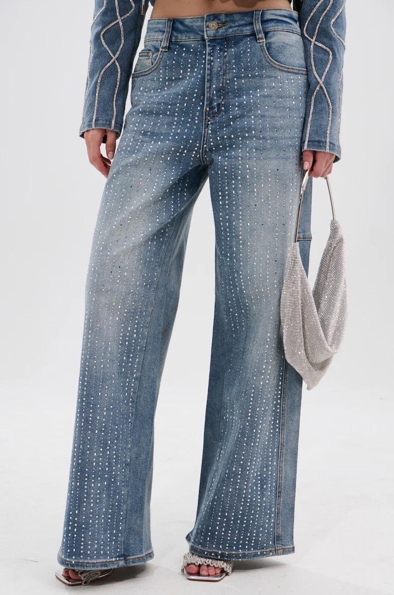SPARKLE SHINE DENIM PANT - Akira Wear