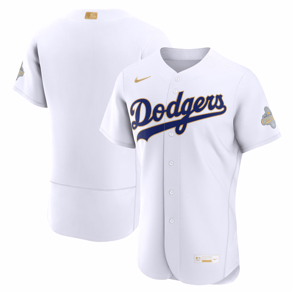 Men's Los Angeles Dodgers Nike White 2026 Gold Collection Authentic Jersey - Jersey
