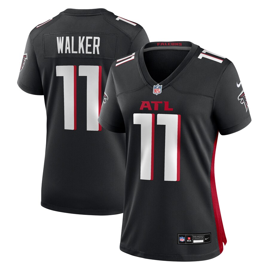 Women's Atlanta Falcons Jalon Walker Nike Black Team Game Jersey - Jersey