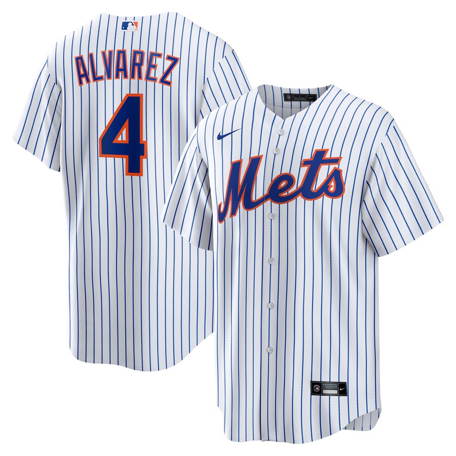 Men's New York Mets Francisco Alvarez Nike White Replica Player Jersey - Jersey