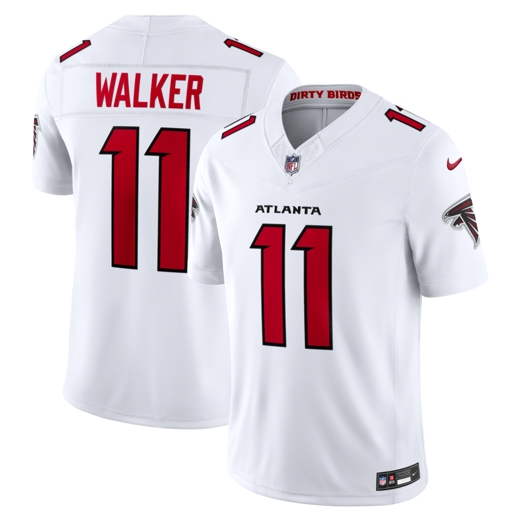 Men's Atlanta Falcons Jalon Walker Nike White Vapor F.U.S.E. Sewn Down Limited Jersey - Jersey