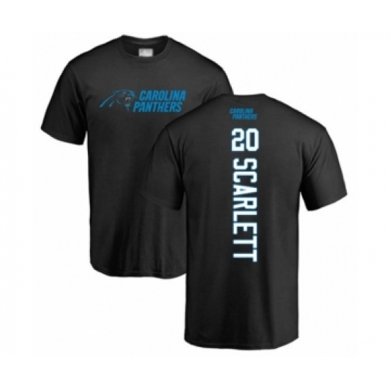 Football Carolina Panthers #20 Jordan Scarlett Black Backer T-Shirt - Jersey