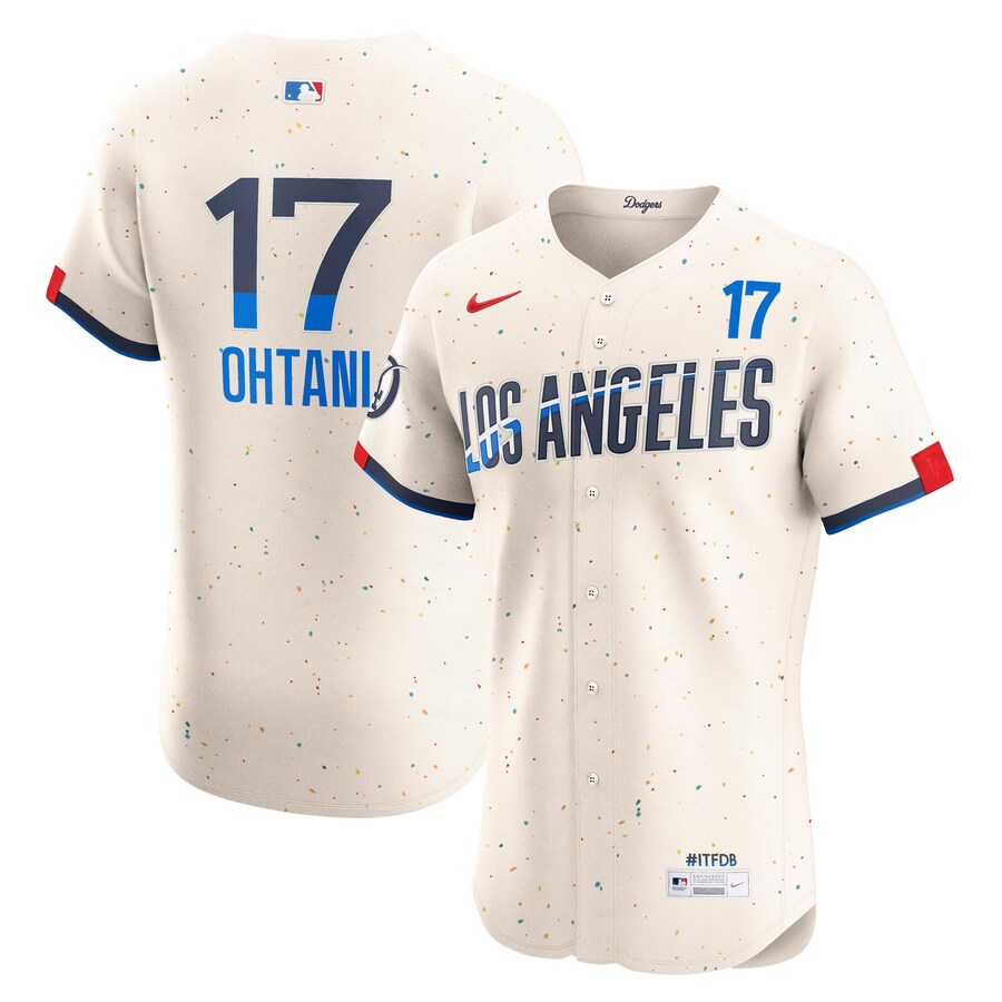 Men's Los Angeles Dodgers Shohei Ohtani Nike Cream City Connect Elite Jersey - Jersey