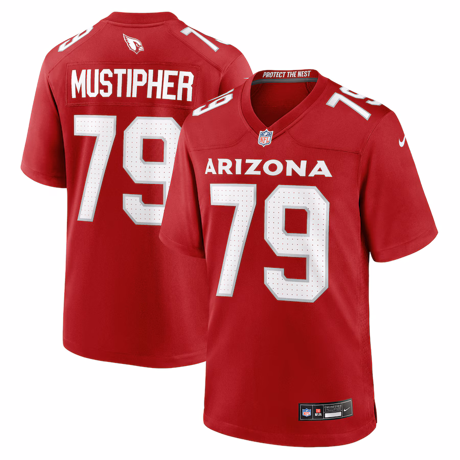 Men's Arizona Cardinals PJ Mustipher Nike Cardinal Team Game Jersey - Jersey