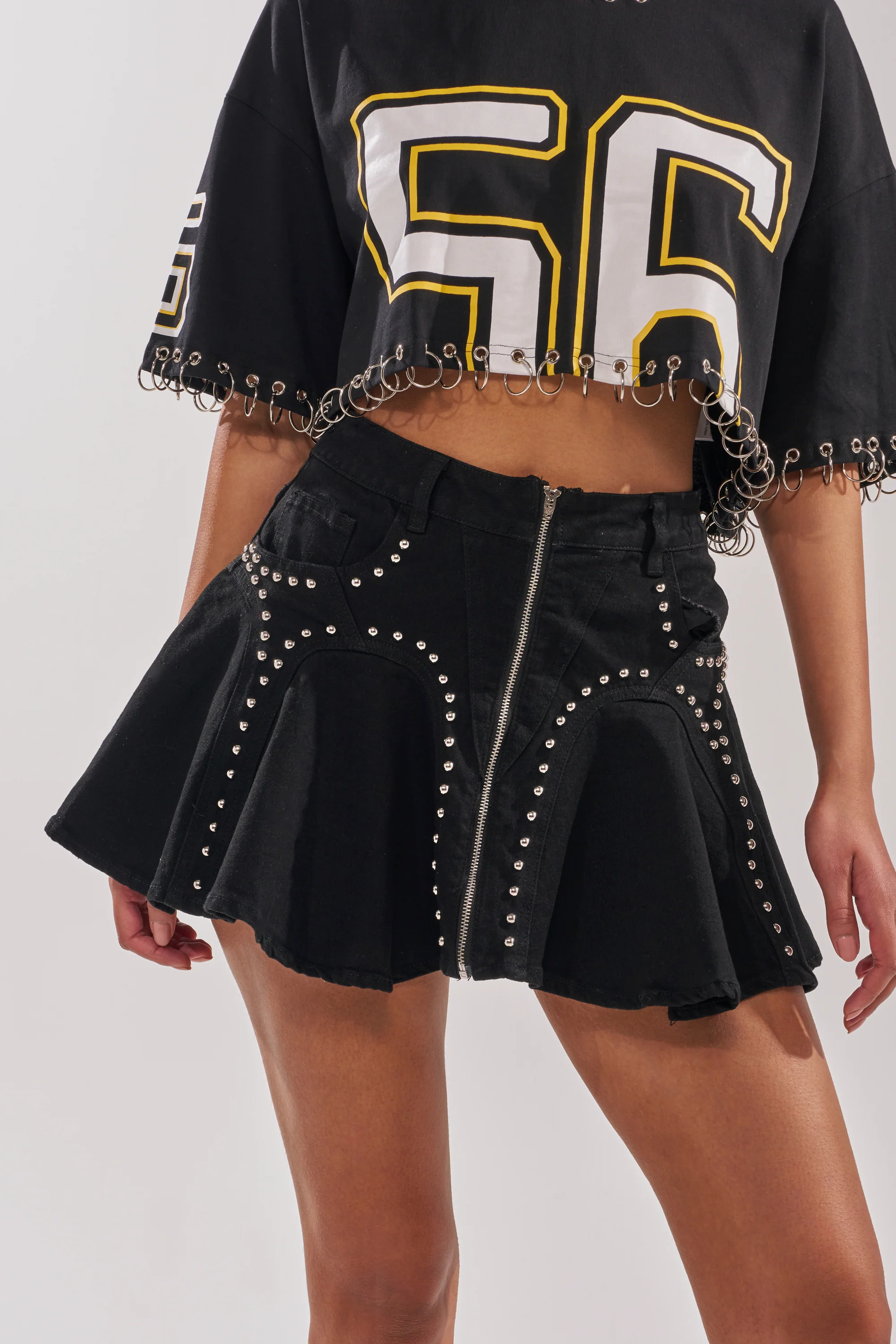 LUCKY ONE DENIM MINI SKIRT - Akira Wear