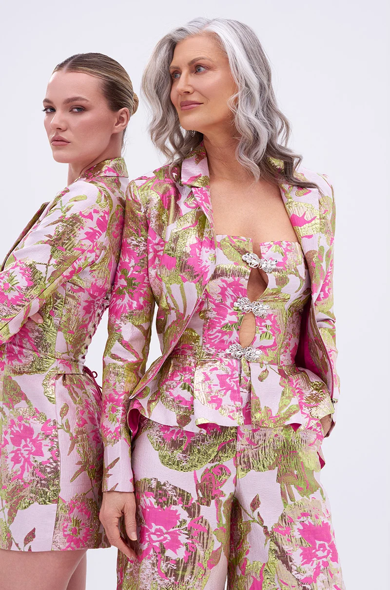 LOVELY FLORAL BROCADE BLOUSE - Akira Wear