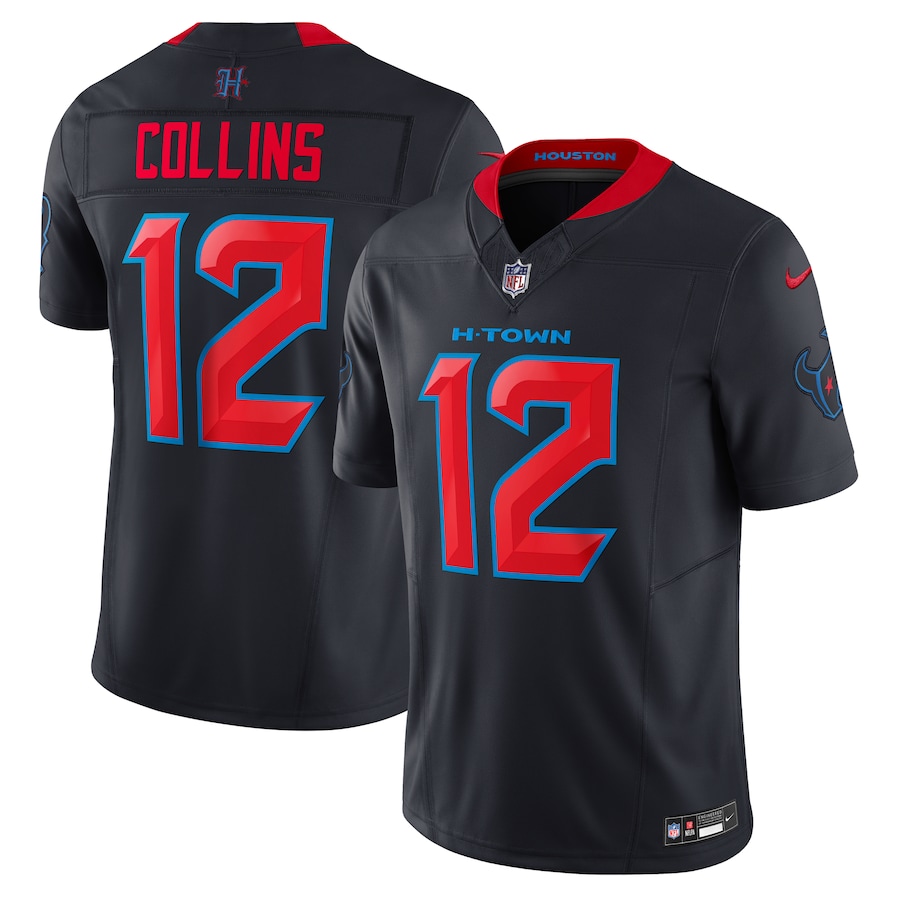 Men's Houston Texans Nico Collins Nike Navy Alternate 2 Vapor F.U.S.E. Limited Jersey - Jersey