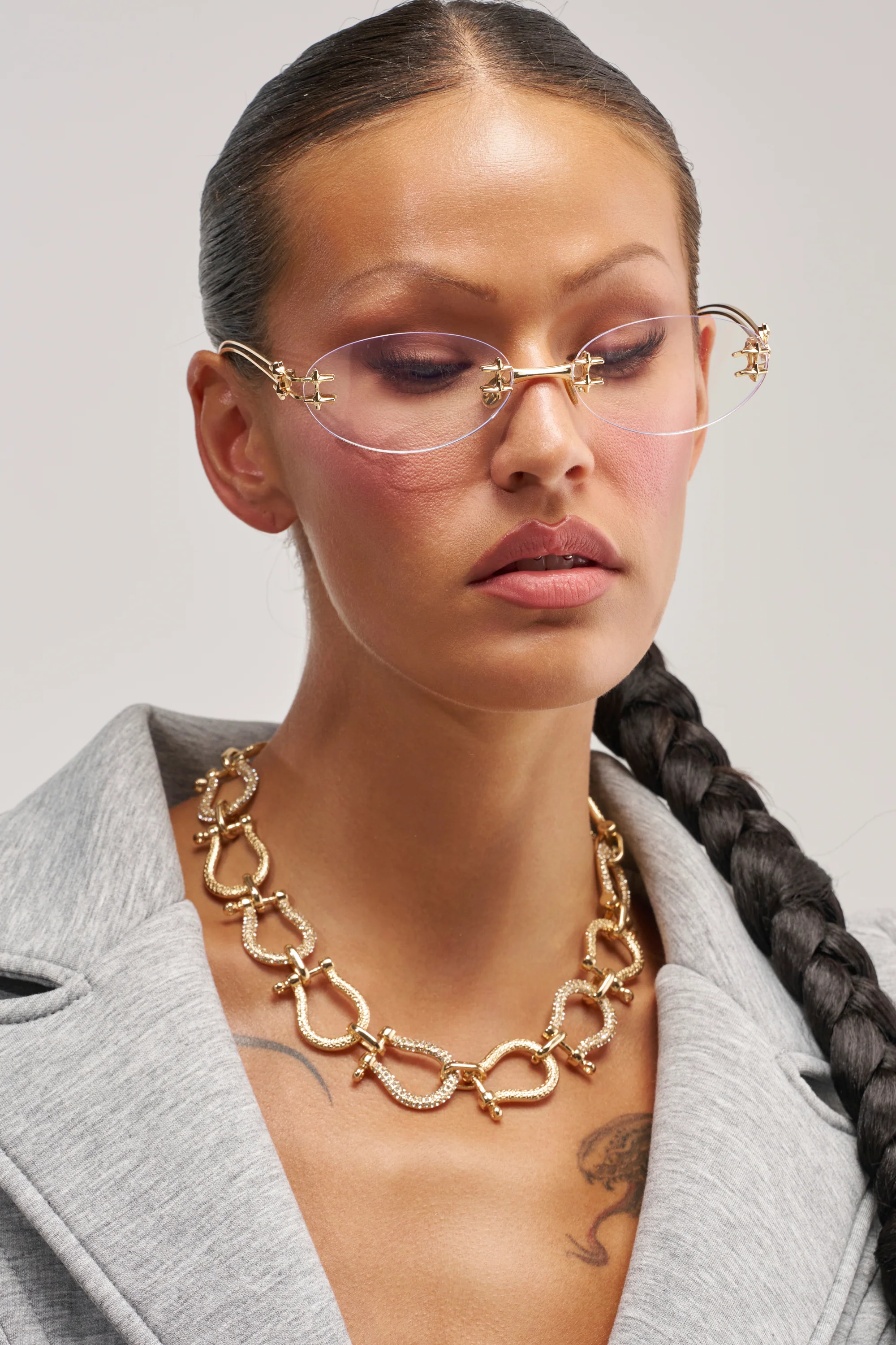 RICH GIRL HORSEBIT NECKLACE IN GOLD - Akira Wear