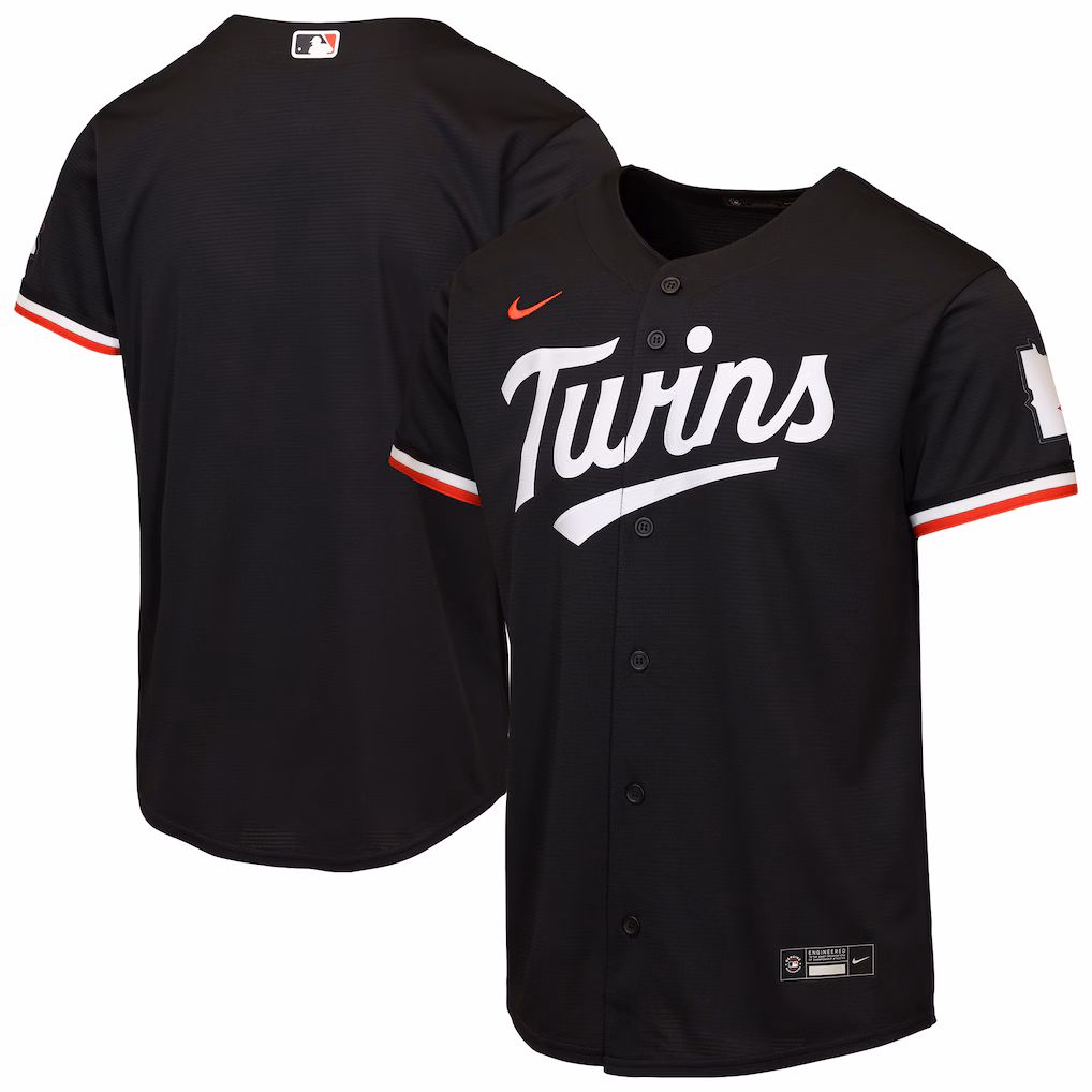 Youth Minnesota Twins Nike Black Alternate 2 Stadium Jersey - Jersey