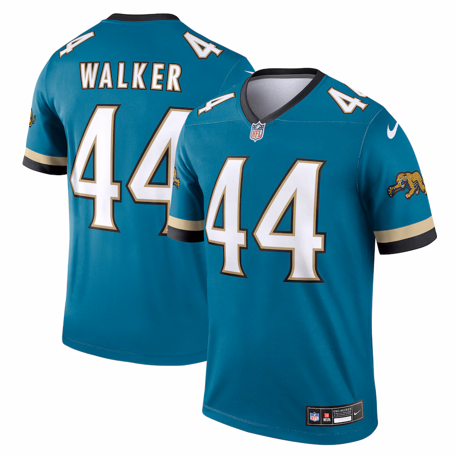 Men's Jacksonville Jaguars Travon Walker Nike Teal Legend Player Performance Top - Jersey
