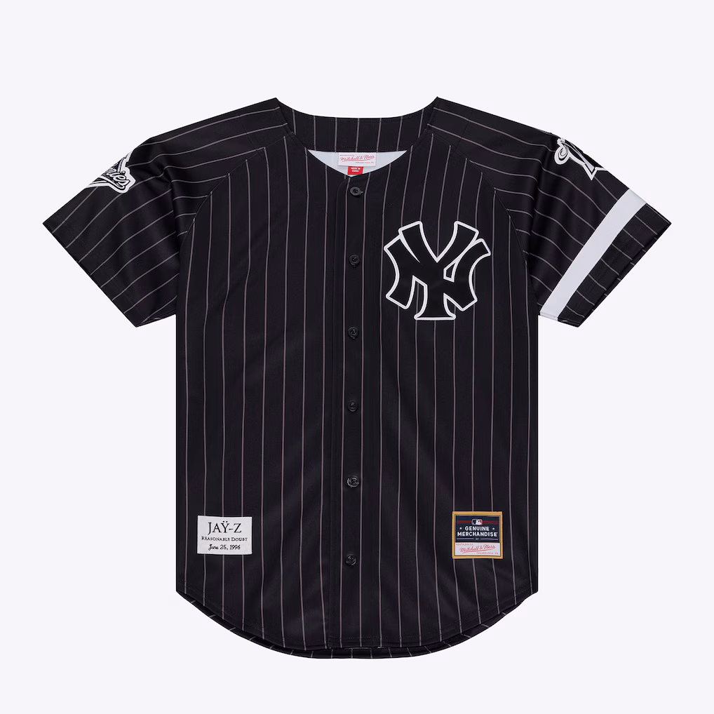New York Yankees Jay-Z Reasonable Doubt x Mitchell & Ness Baseball Jersey - Black - Jersey
